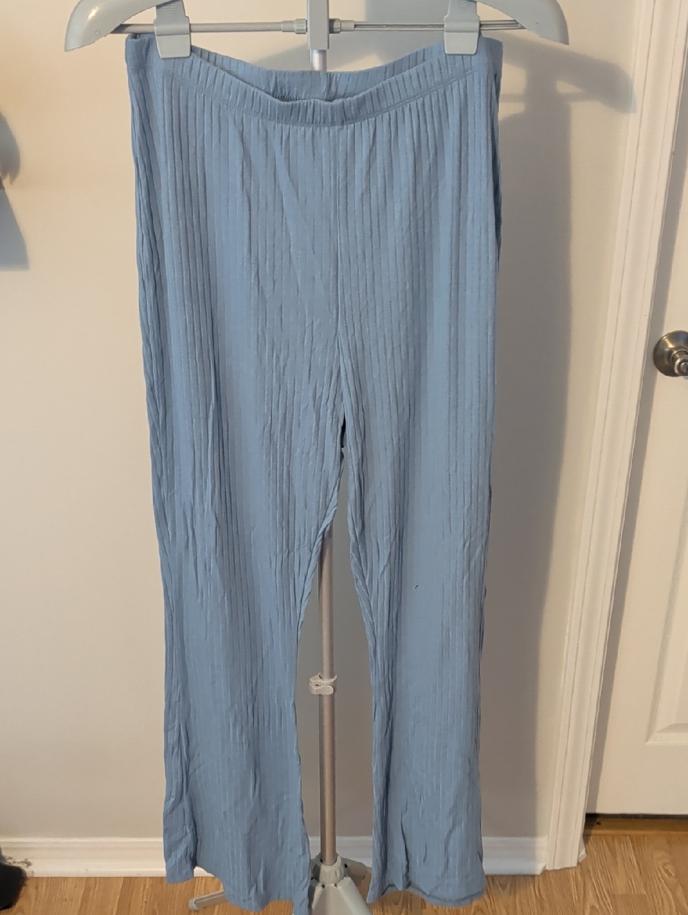 ASOS Light Blue Crinkled Boot Cut Pants